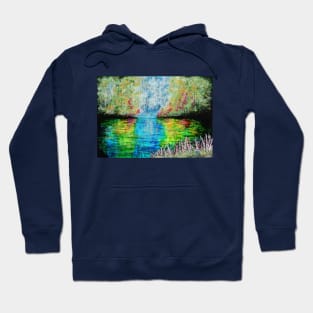 Stained Glass The Enchanted Lake Hoodie